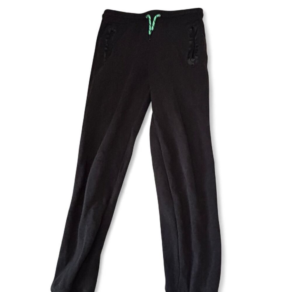 Urban Pipeline Black & Neon Green Joggers - Boys L (14/16)
